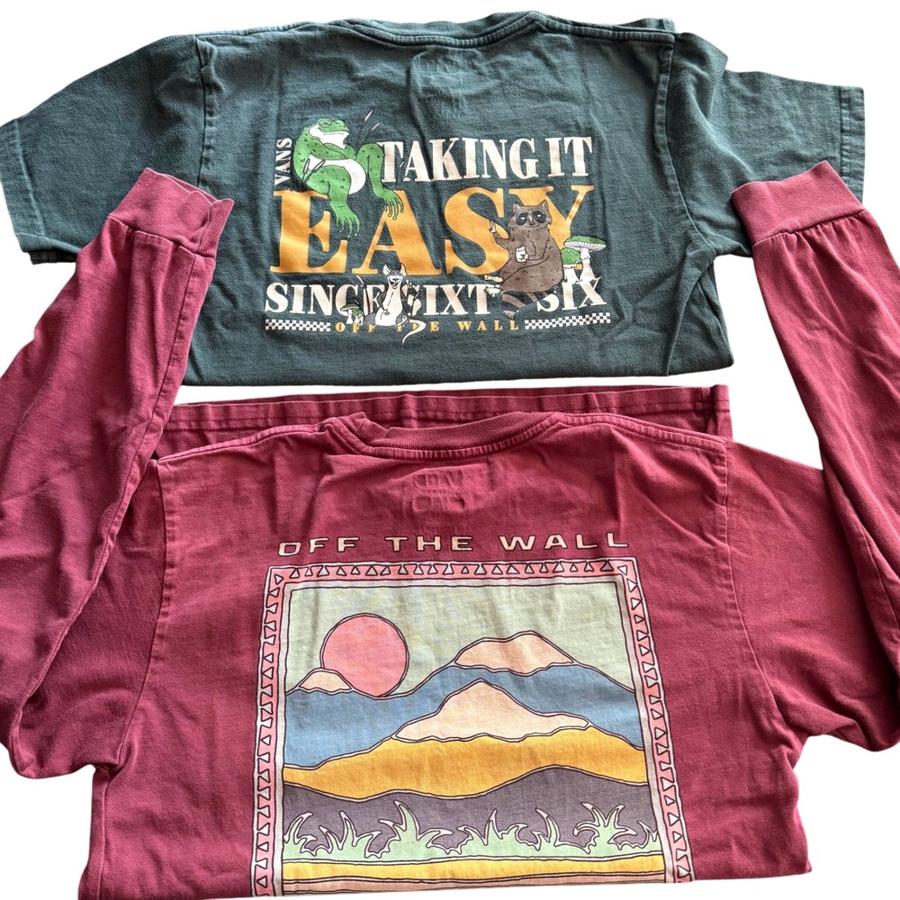 Vans Graphic T-Shirt Bundle Short & Long Sleeve S